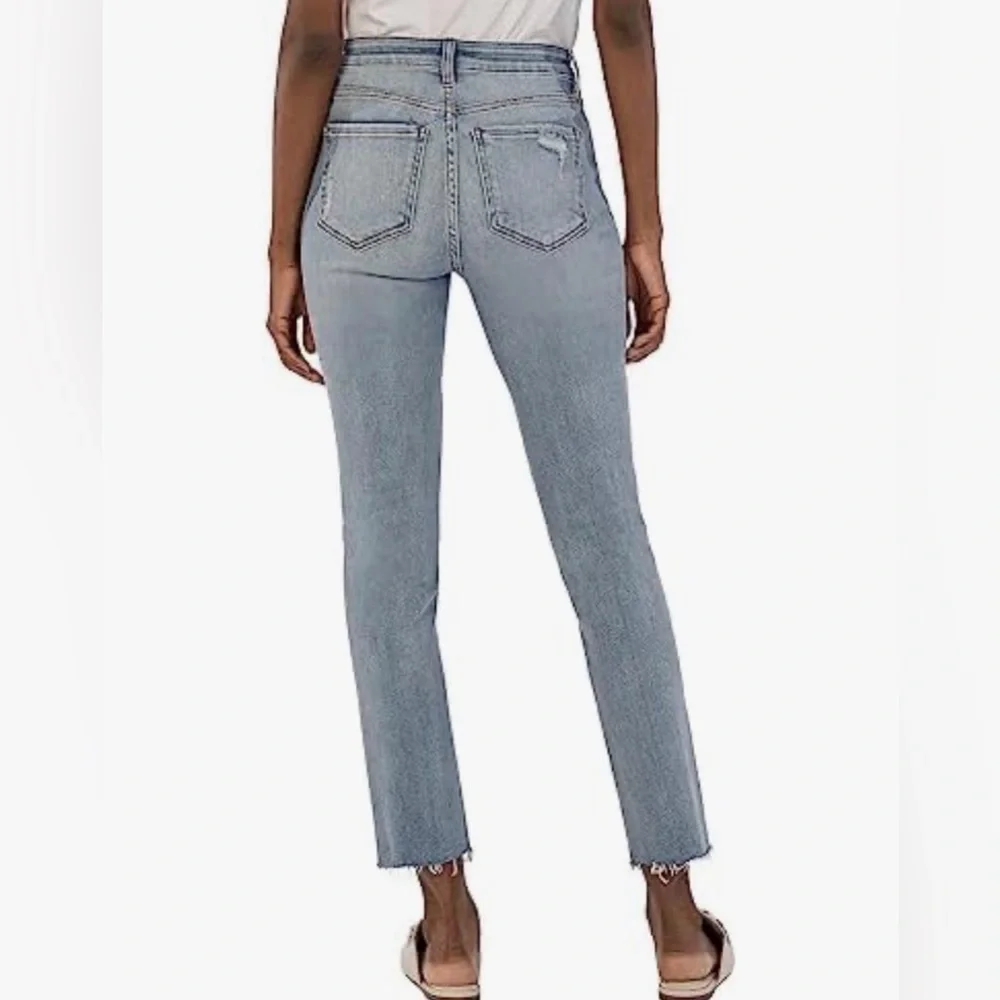 Kut From The Kloth Reese Ankle Straight Leg‎ Denim Raw Hem Jeans Women’s Size 4